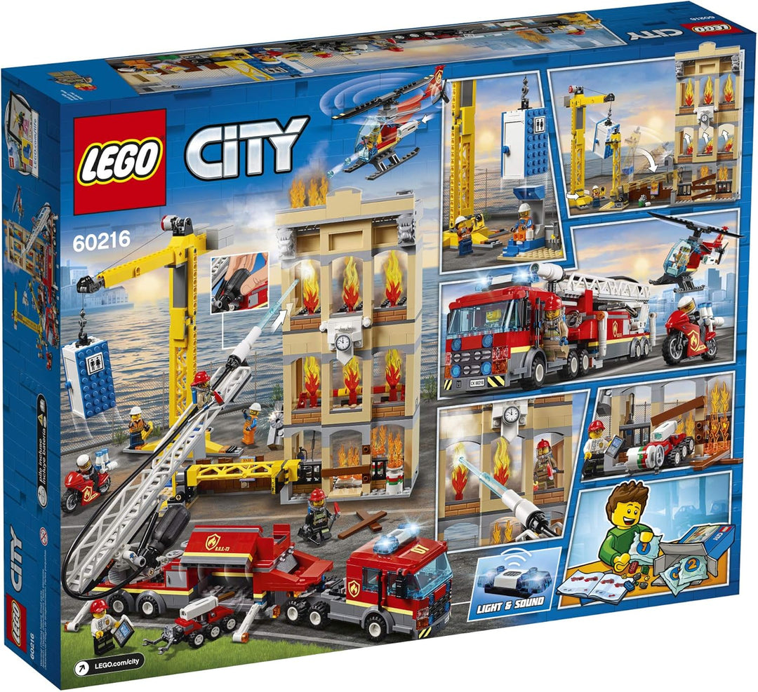 LEGO City Feuerwehr in der Stadt 60216 (943 Teile) mit Licht & Sound - 2019
