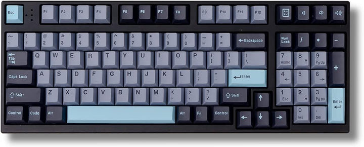 Schwarz Grau Blau Tastenkappen Set 173 Tasten Cherry Profil Doubleshot Custom Tastenkappen ISO ANSI