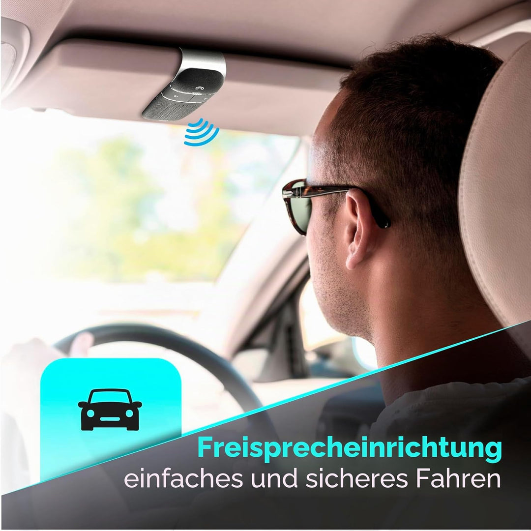 Cellularline Easy Drive - Bluetooth-Auto-Freisprecheinrichtung mit Dualphone-Funktion - Sprechzeit 2