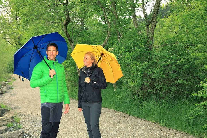 EuroSCHIRM Swing der Sonnen-, Wander-, Regen- & Trekkingschirm Marineblau/Grau/Dunkelgrün/Eisblau, M