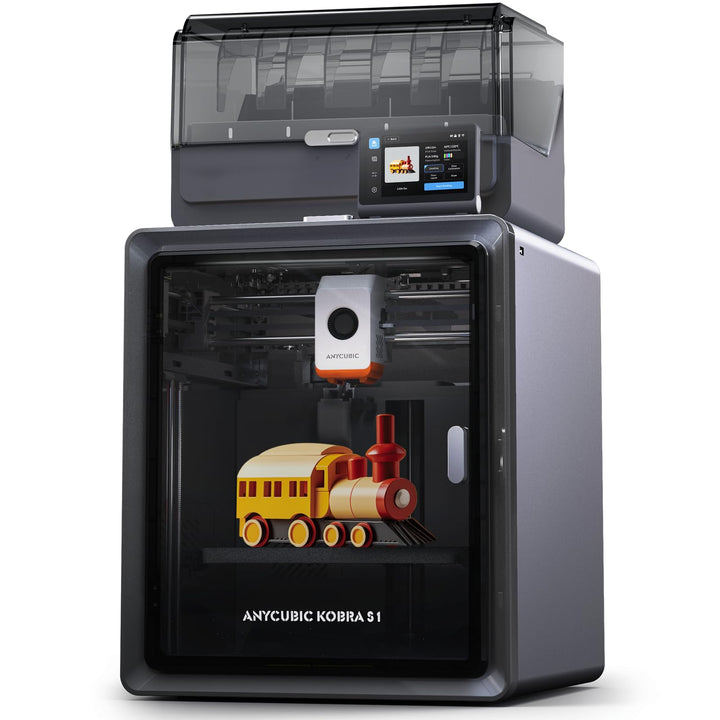 Anycubic Kobra S1 Combo 3D-Drucker Mehrfarbig, Geschlossene CoreXY-Struktur, 600 mm/s Schnelles Druc