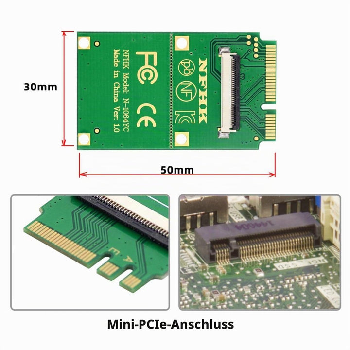 chenyang Mini PCI-E ＆ NGFF A+E Key auf 4 SATA 3.0 Port Multiplier Adapter 6Gbps Festplatte Erweiteru