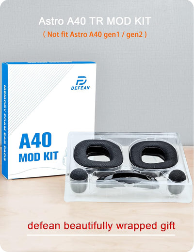 A40 TR Mod Kit – defean Ersatz-Ohrpolster und Kopfband, kompatibel mit Astro Gaming A40 TR Headset,