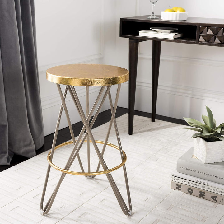 SAFAVIEH Modern Bar & Thekenhocker, Beige und Gold