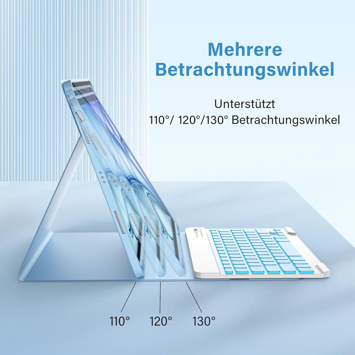 CC Store Hülle mit Tastatur für iPad Air 13 Zoll M3 2025/M2 2024, iPad Pro 12.9 Zoll 6/5/4/3 Gen, Ma