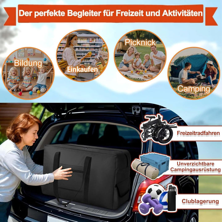 Extra Grosse Aufbewahrungstasche, Heavy-Duty Umzugstaschen mit verstärkten Griffen, wasserdichte Tra