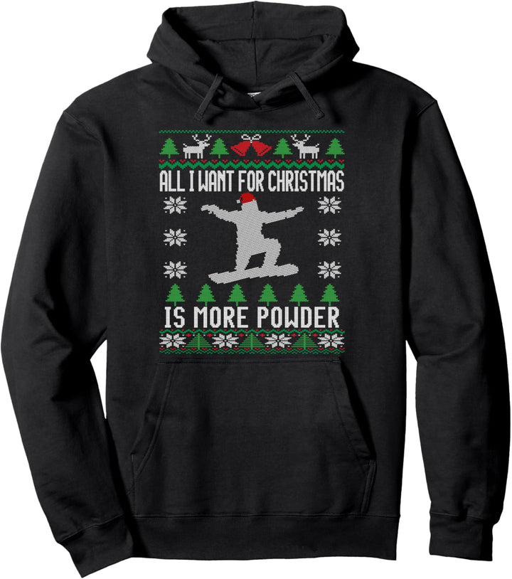 Snowboard Ugly Christmas | Snowboarding Gift | Snowboarder Pullover Hoodie