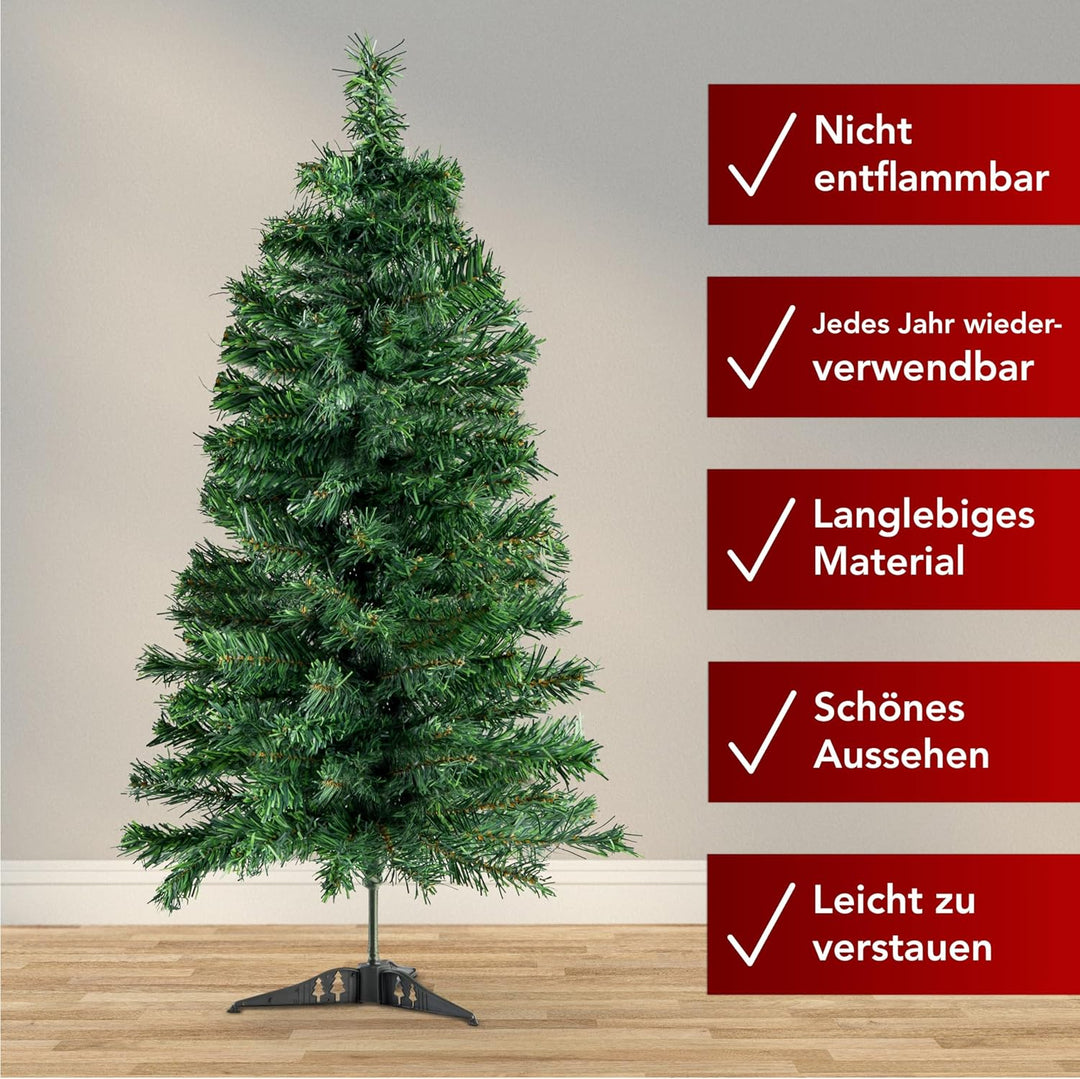 Xonic® Künstlicher Weihnachtsbaum - Kunst Weihnachtsbaum mit Metallständer - Tannenbaum Künstlich Ch