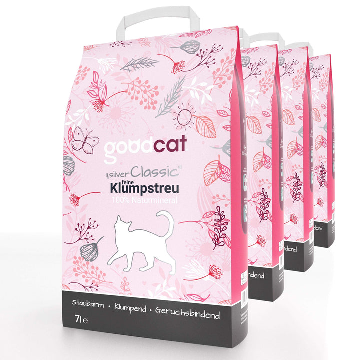 goodcat Silver Classic Katzenstreu - Klumpstreu (4x7 Liter) 7 l (4er Pack), 7 l (4er Pack)