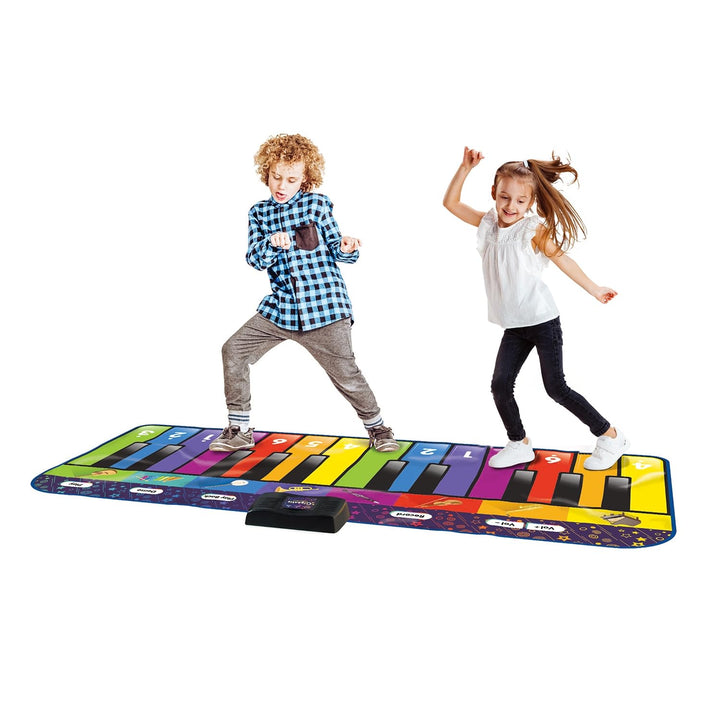 Klaviermatte für Kinder, riesige musikalische Keyboard-Bodenspielmatte, 8 Instrumente, inkl. Liederb