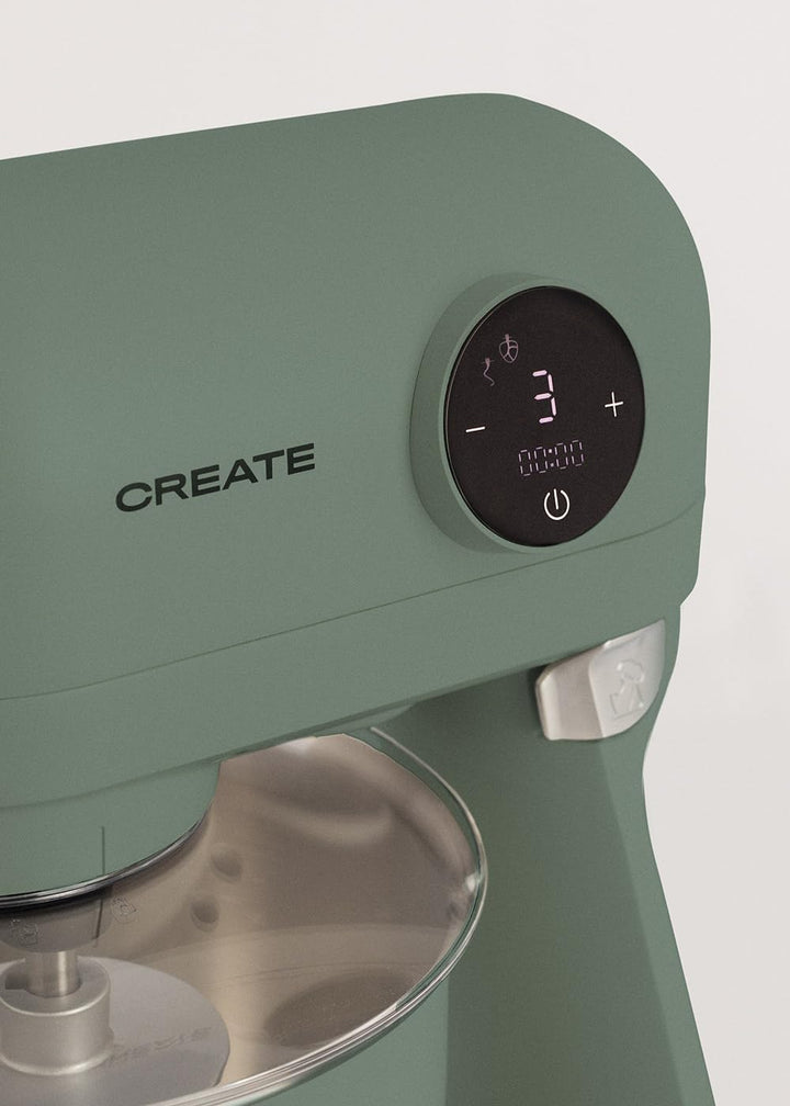 CREATE/DOWNMIX RETRO/Küchenmaschine mit kreisendem Planet-Rührwerk Grün-Sage / 6 Geschwindigkeiten,