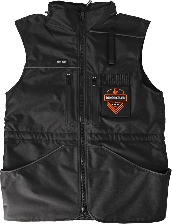 DINGO GEAR All-season Training Vest with a Hood Schwarz 3 - L grosse, Schwarz 3 - L grosse