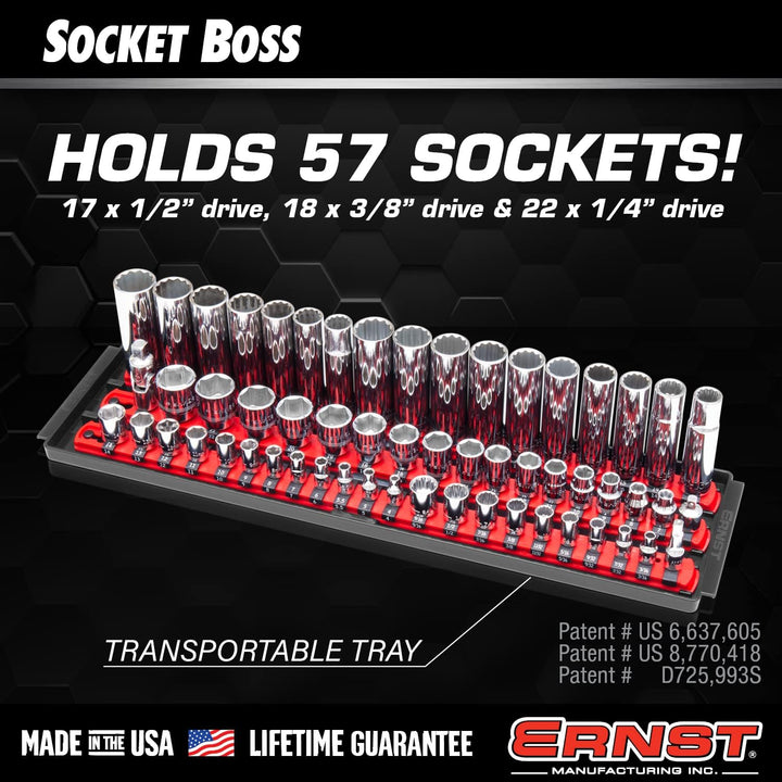 Ernst Verarbeitung Boss 3-läufig Universal Twist Lock Socket Tablett, mehreren Laufwerken, 8450 19-i