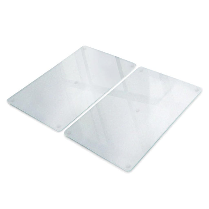 Tulup Spritzschutz Herd Glas 2er Set 30x52 cm Küchenpaneele Rutschfesten Silikonfüssen für Küche Sch