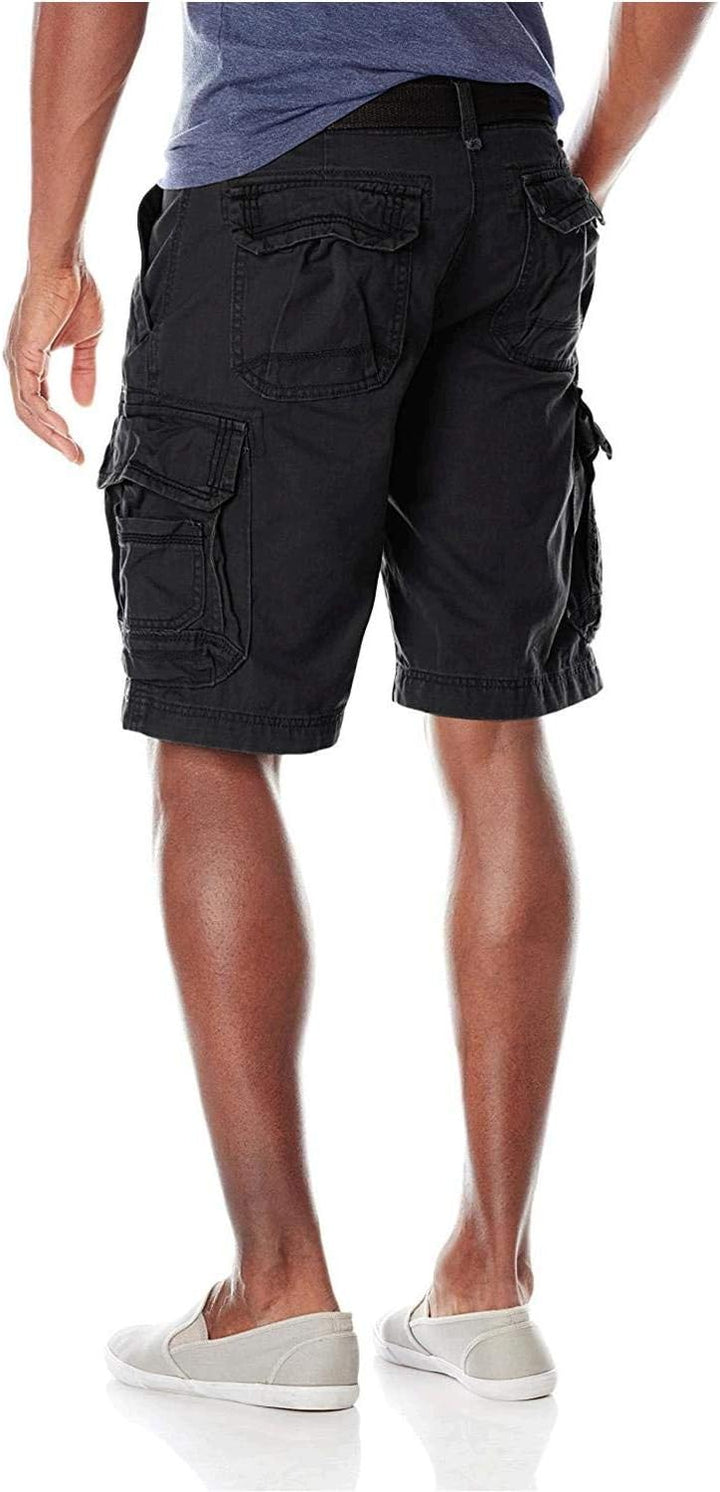UNIONBAY Men's Survivor Belted Cargo Short-Reg and Big & Tall Sizes, Black, 44