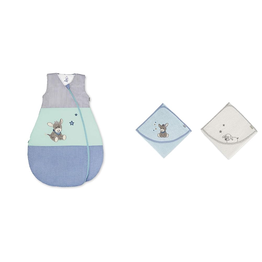 Sterntaler Funktionsschlafsack für Kleinkinder, Esel Emmi, Ganzjährig, Wärmeregulierung & Baby Handt