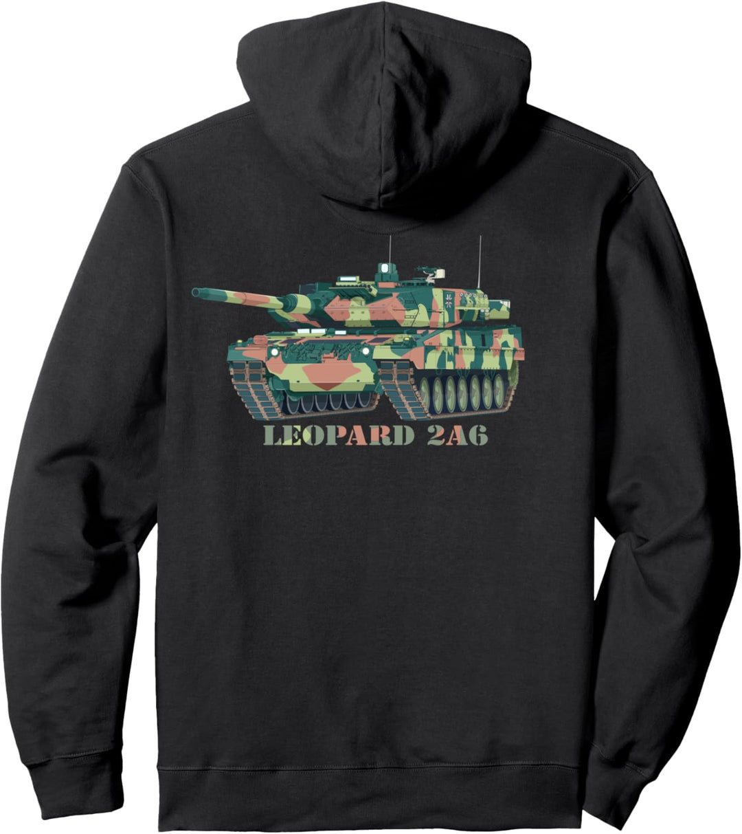 Leopard 2A6 Deutsches Hauptkampfpanzer Diagramm Pullover Hoodie