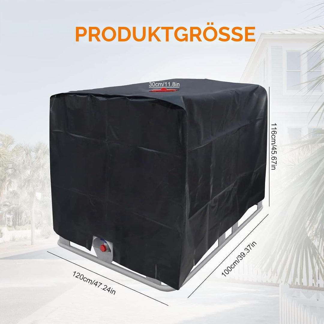 IBC Tank Abdeckung, Abdeckplane für Wassertank 1000L, IBC Container Cover, Abdeckplane Schutzhülle S