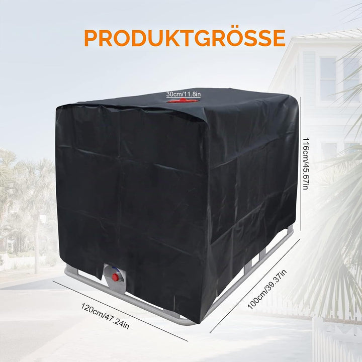 IBC Tank Abdeckung, Abdeckplane für Wassertank 1000L, IBC Container Cover, Abdeckplane Schutzhülle S