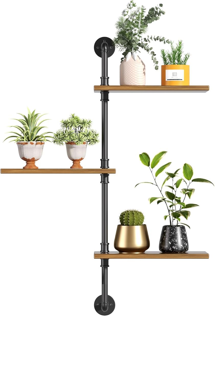 Drehbarer Fensterpflanzenständer Massivholz - Wandmontiertes Pflanzenregal für Küche, Bar &amp; Wohnzimm