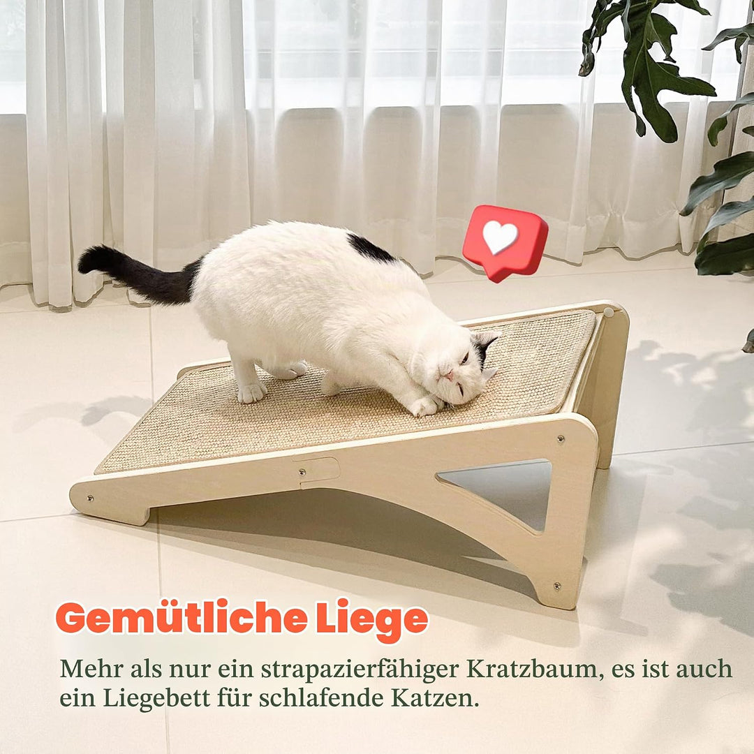 PETKARAY Katzenkratzbrett, Sisal-Katzenkratzrampe, L-förmiges Katzenkratzpad für Hauskatzen, 68cm Wa