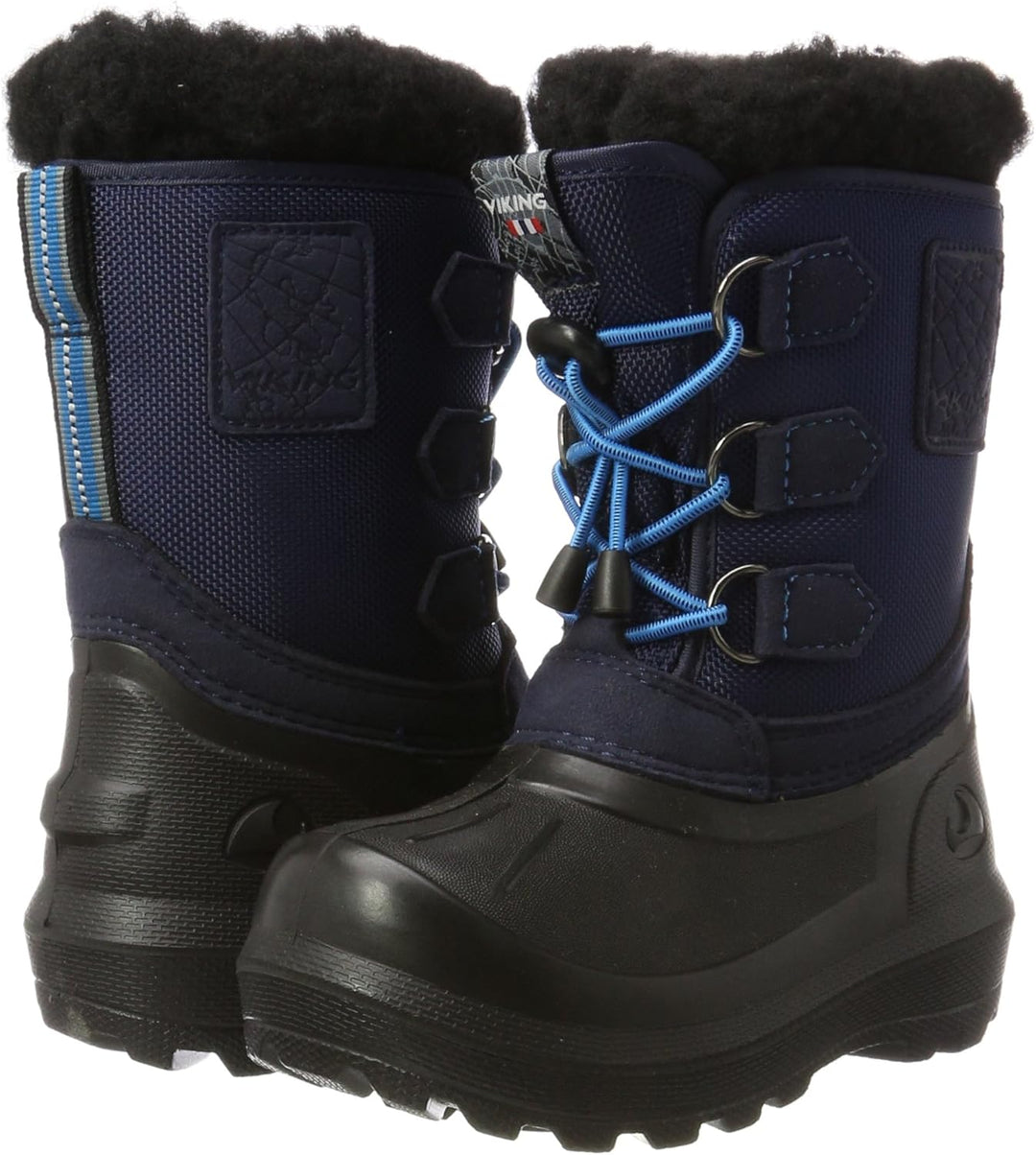 Viking Unisex Kinder Istind Schneestiefel, Mid Blue Black