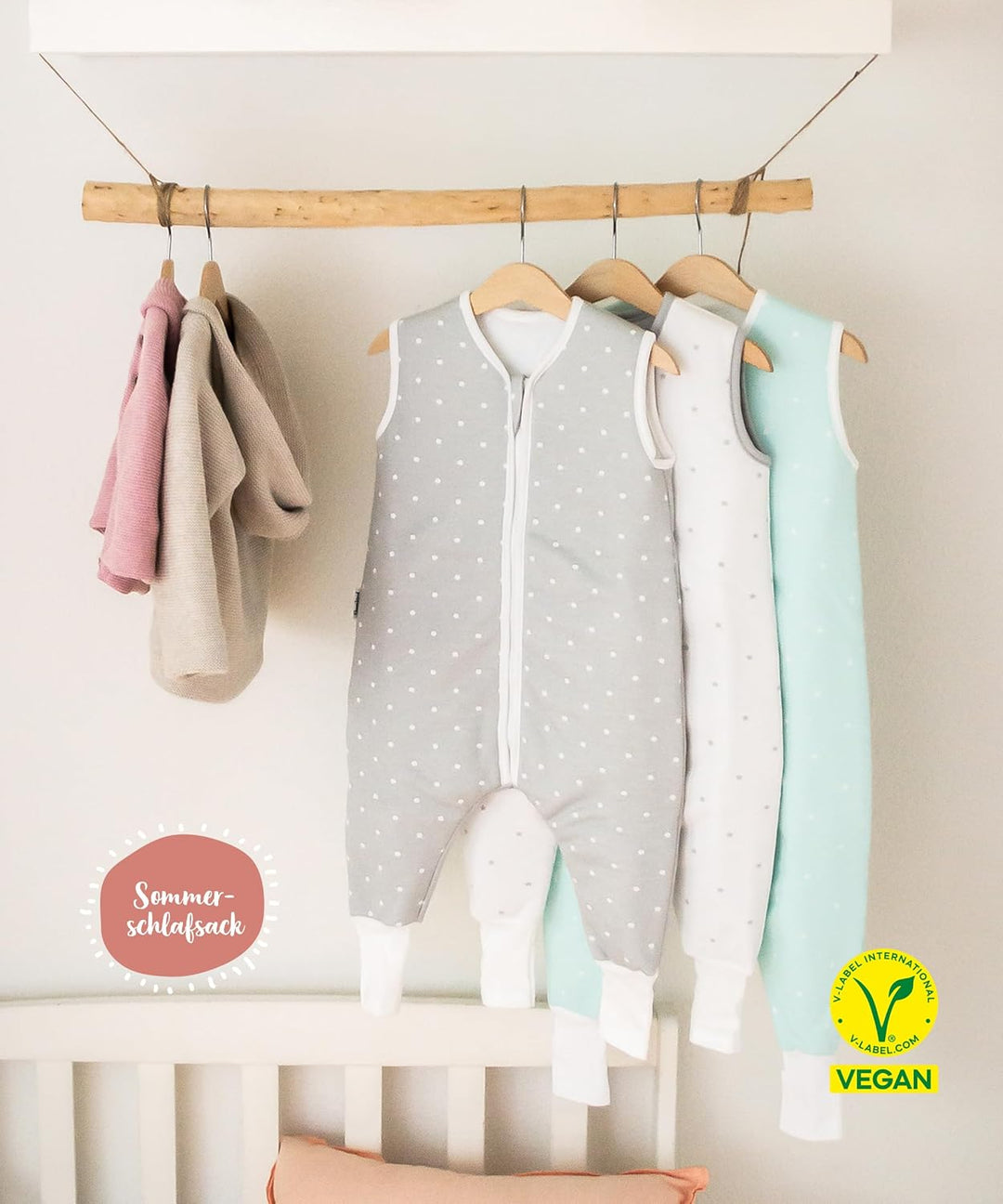 Ehrenkind® Baby Sommerschlafsack mit Beinen | Bio-Baumwolle | Sommer Schlafsack verschiedene Grössen