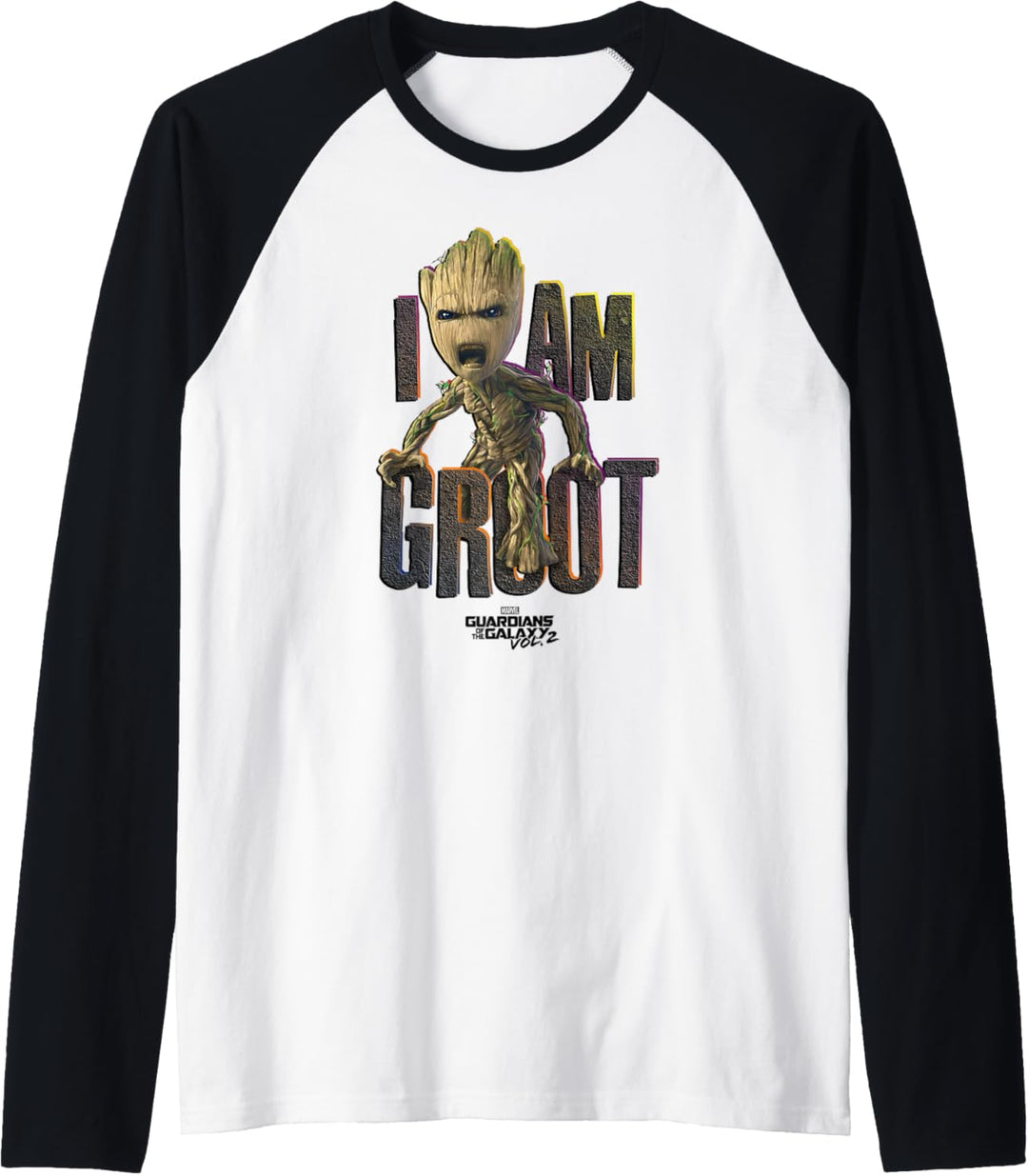 Marvel Guardians Vol.2 I AM GROOT Cute Angry Raglan