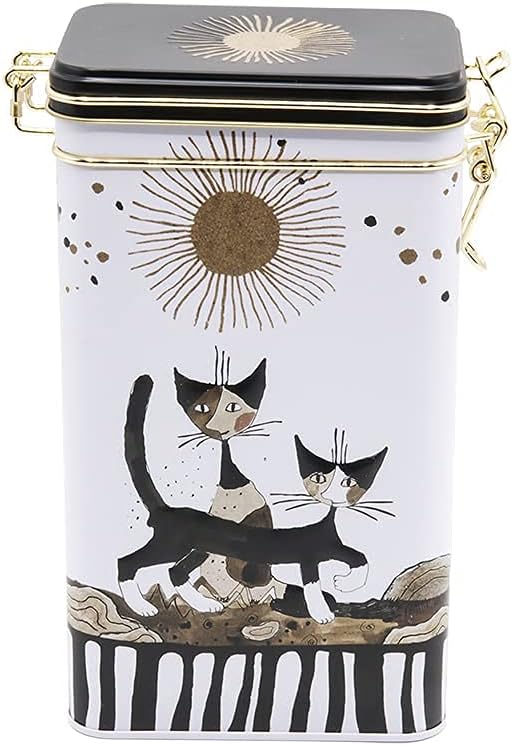 Fridolin Vorratsdose/Kaffeedose aus Metall mit Verschluss - Rosina Wachtmeister: Cats, Sepia