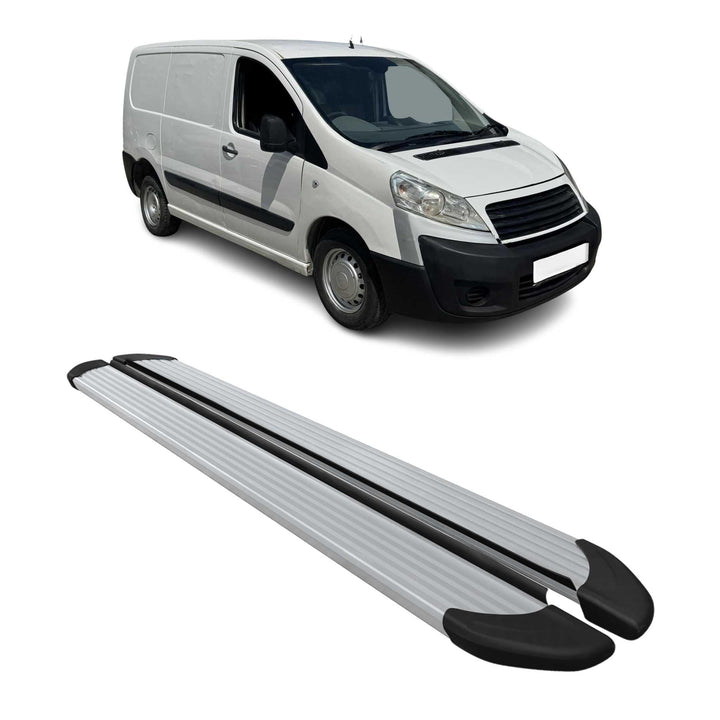 OMAC Trittbretter Seitenschweller Seitenschürze Kompatibel mit FIAT Scudo 2004-2016 L1-2X Aluminium