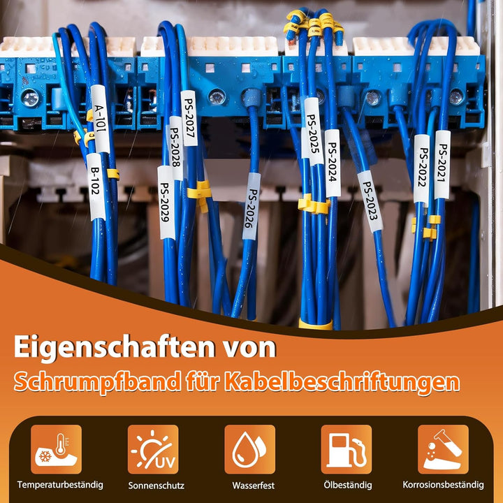 TZe HSe-231 HSe231 11.7mm Heat Shrink Tube Bänder Schriftband Schrumpfschlauch Kompatible für Brothe