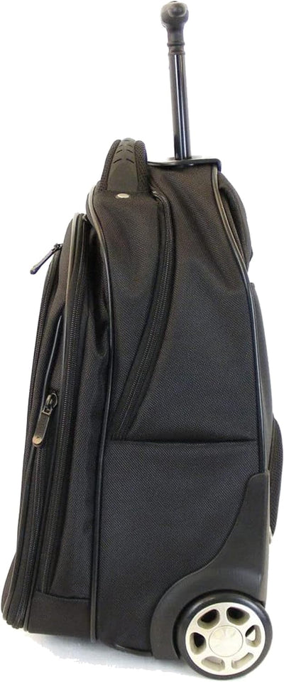 Rucksack Trolley Laptop Rollen Schulrucksack 47 cm Schwarz Dermata