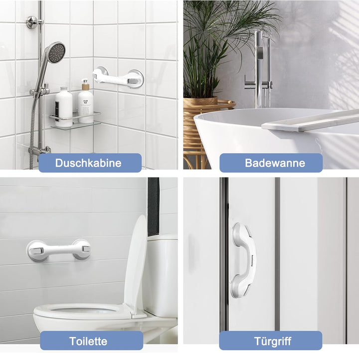 Newthinking Dusche Haltegriff mit Saugnapf 30CM, Haltegriff Dusche Ohne Bohren, Haltegriff Badewanne