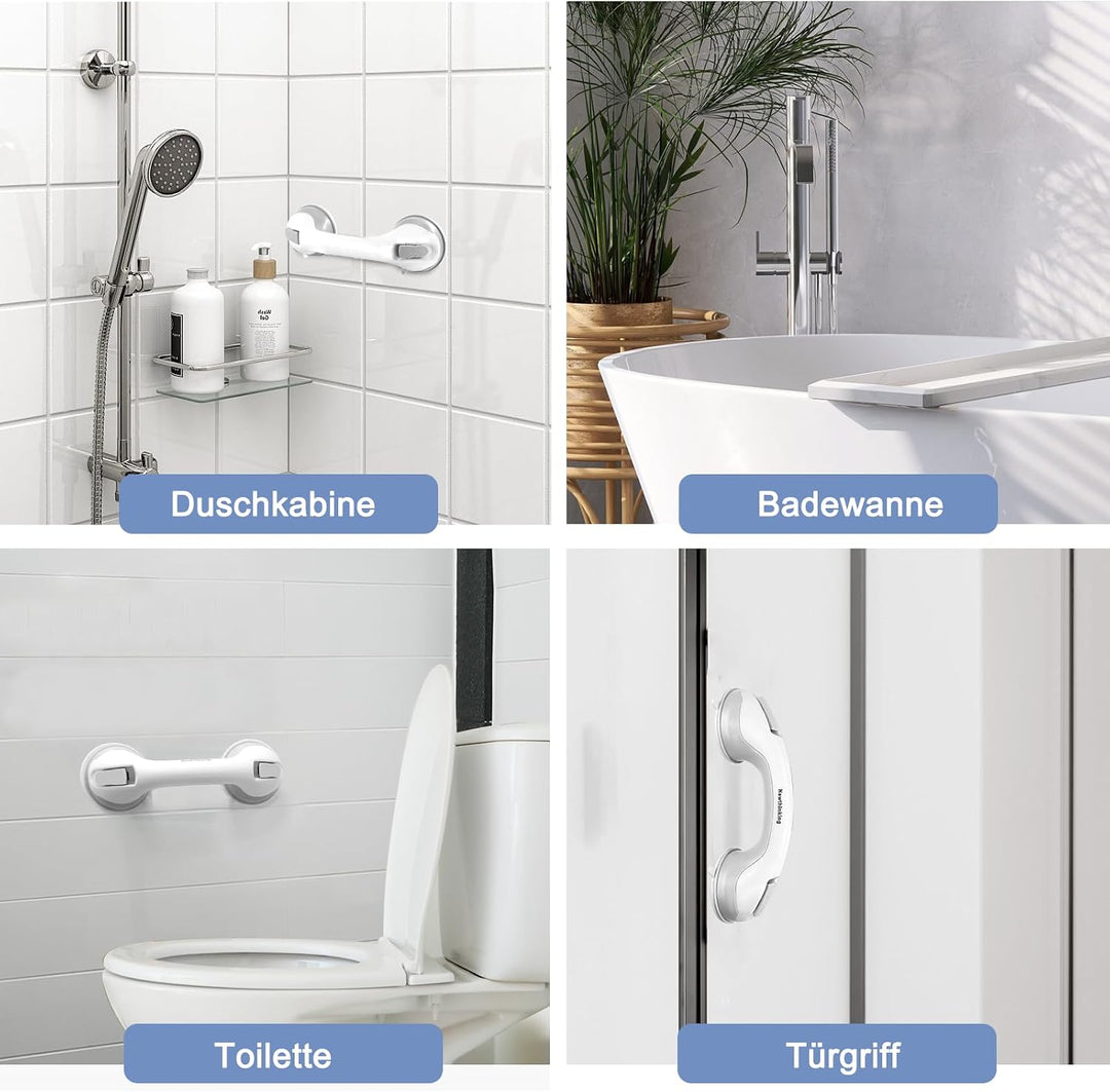 Newthinking Dusche Haltegriff mit Saugnapf 30CM, Haltegriff Dusche Ohne Bohren, Haltegriff Badewanne