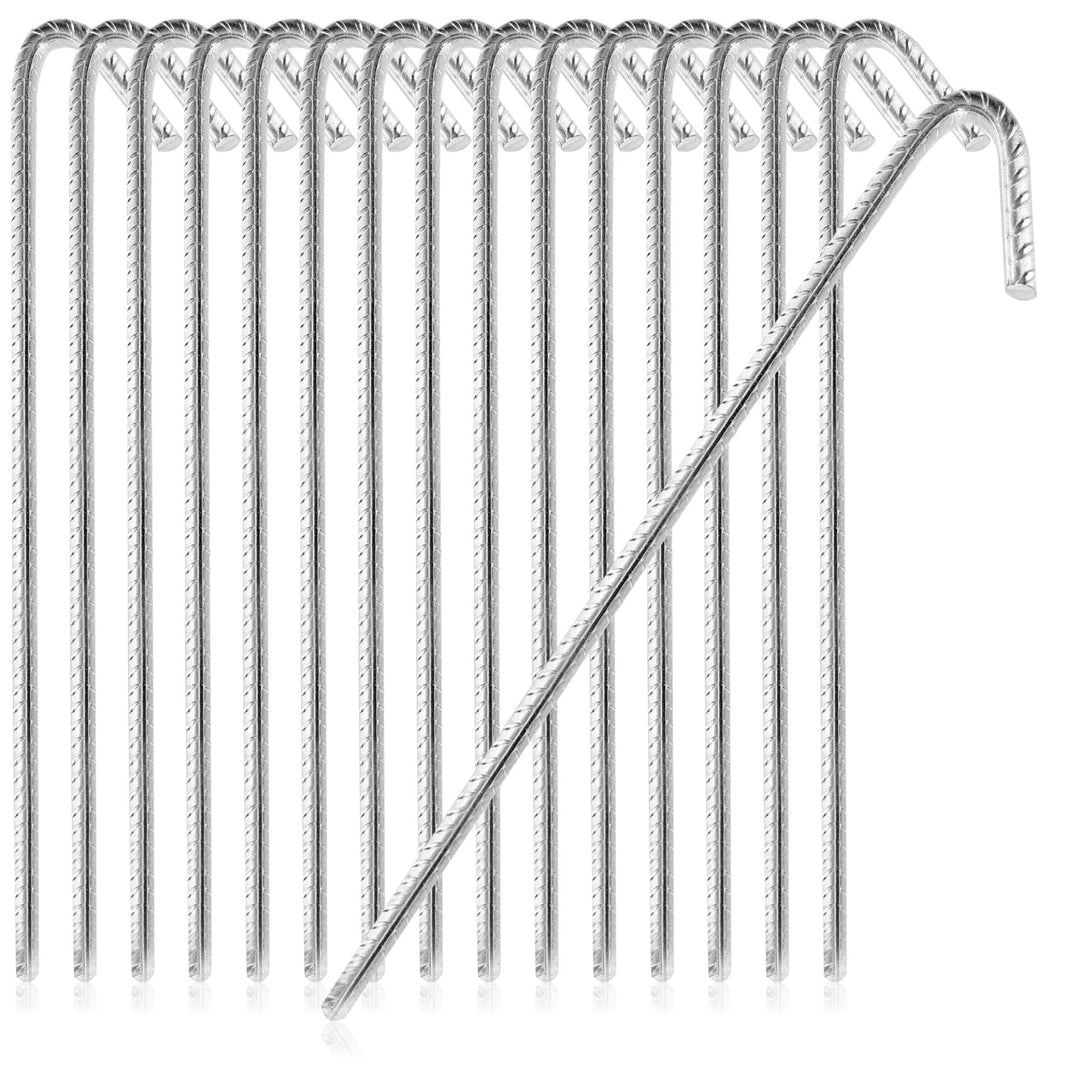 COM-FOUR® 16x XL Bodenanker aus massivem Stahl - extrem stabile Erdanker für Zelte, Pavillons, Hüpfb