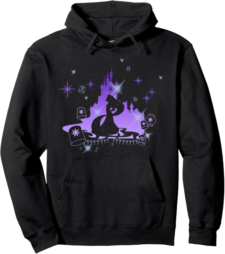 Disney Tangled Rapunzel And Lanterns Castle Silhouette Pullover Hoodie