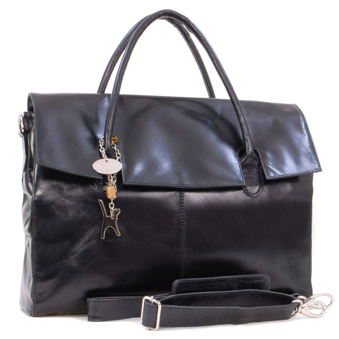 Catwalk Collection Handbags - Leder - Übergrosse Laptoptasche Schultasche/Organizer/Arbeitstasche/Ak
