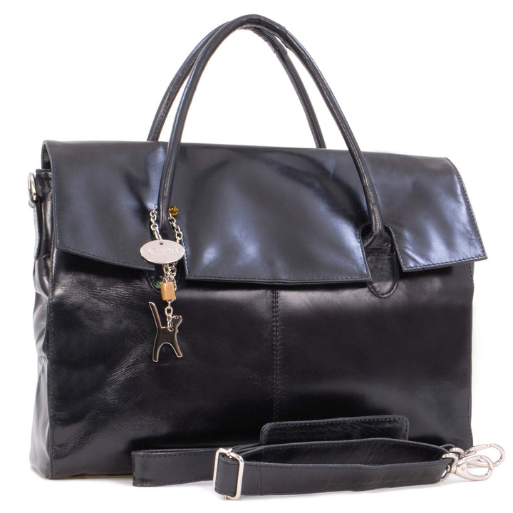 Catwalk Collection Handbags - Leder - Übergrosse Laptoptasche Schultasche/Organizer/Arbeitstasche/Ak