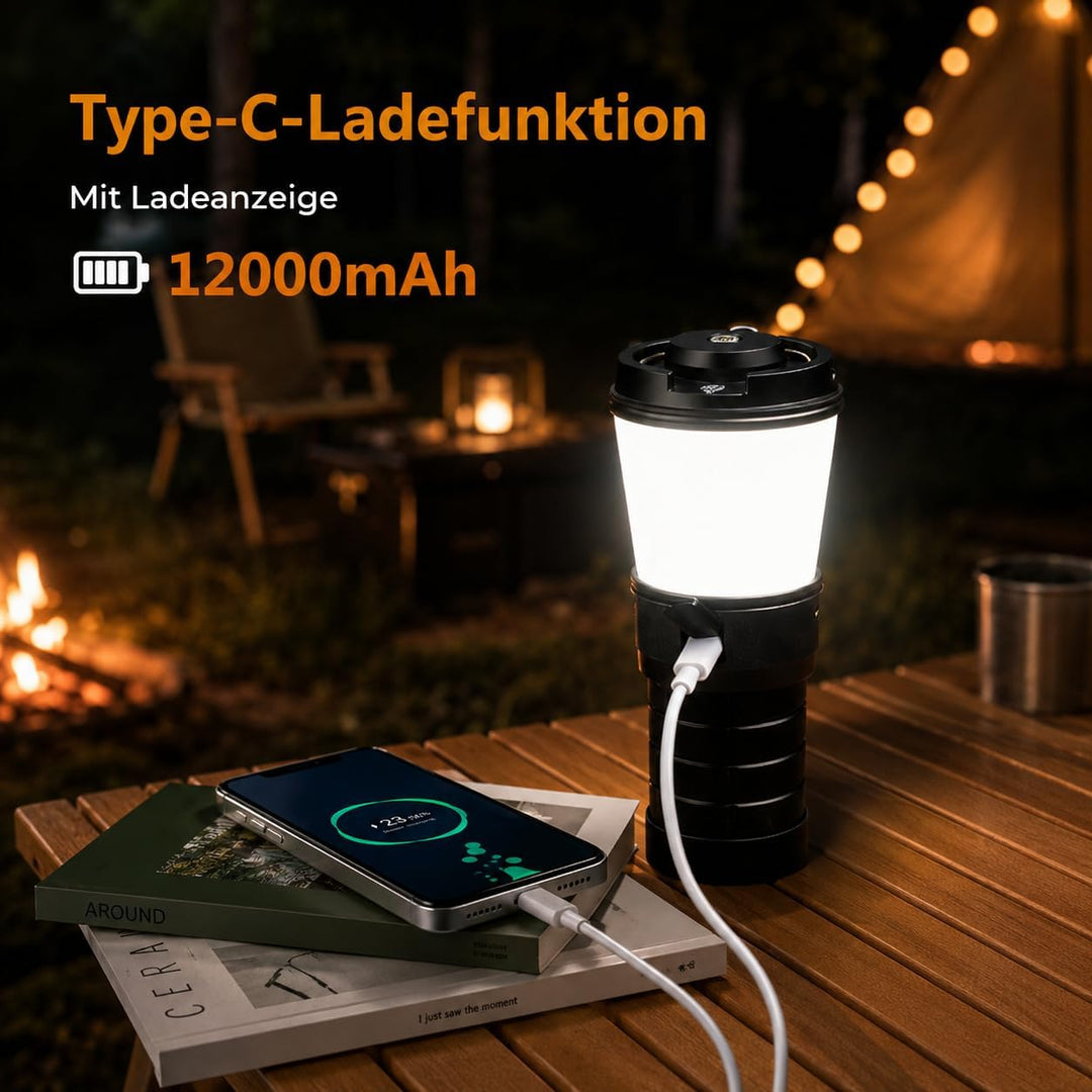 LeD Laterne 800 Lumen, Sofirn LT1 Wiederaufladbare Taschenlampe Laterne Campinglicht mit 8x Samsung