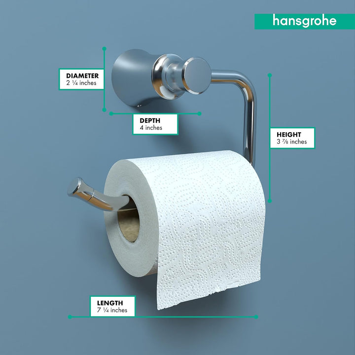 Hansgrohe Joleena 4787000 Toilettenpapierhalter in Chrom, 18 cm breit, Chrom