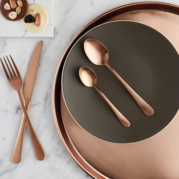 Amefa AUSTIN KUPFER Besteckset 24-teilig | PVD-veredeltes goldenes Besteck Set | farbiges Tafelservi