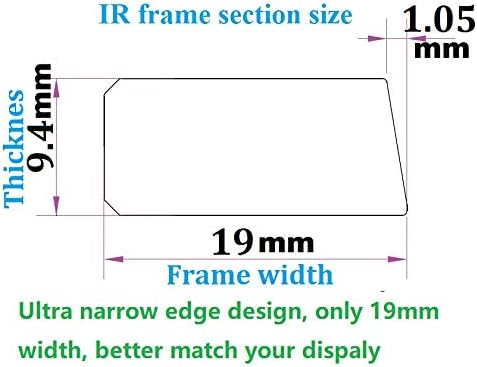Deyowo 27 Zoll Infrarot-Touchscreen-Rahmen, IR-Touchscreen-Overlay, Touchscreen-Panel, Freier Treibe