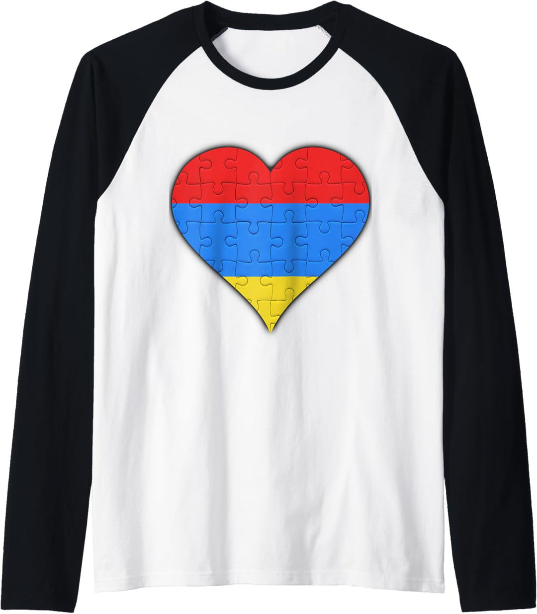 Armenien Armenische Flagge Herz Raglan
