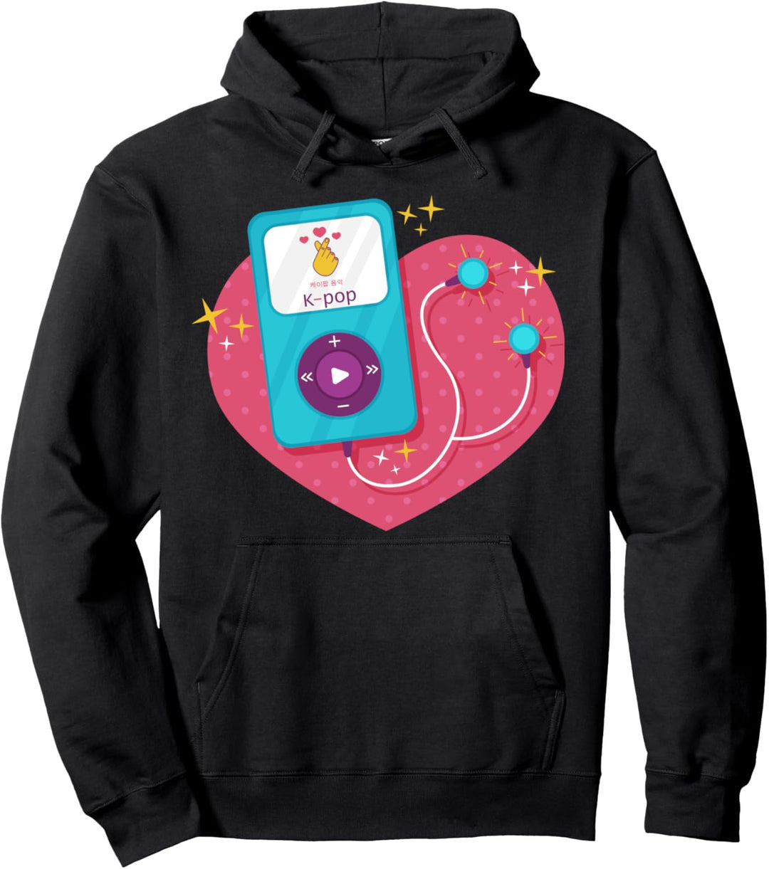 Ich liebe K-Pop-Musik für Frauen und Teenager-Mädchen Pullover Hoodie