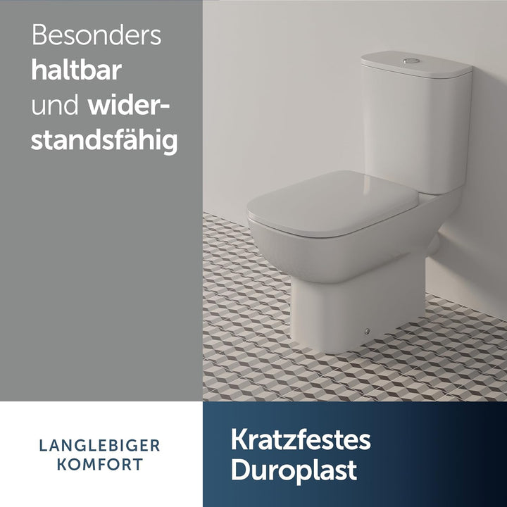 Ideal Standard T318201 Original Slim Toilettensitz Serie Esedra New, weiss Normaler Verschluss, Norm