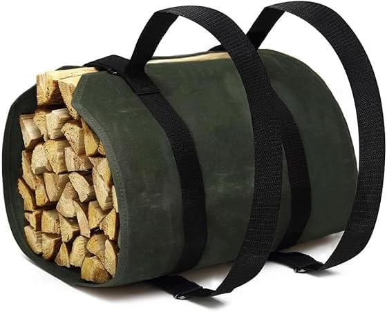 Feuerholz-Trage-Rucksack, CYUREAY wasserabweisende Feuerholz-Tasche, stabile Holzklotz-Tragetasche m