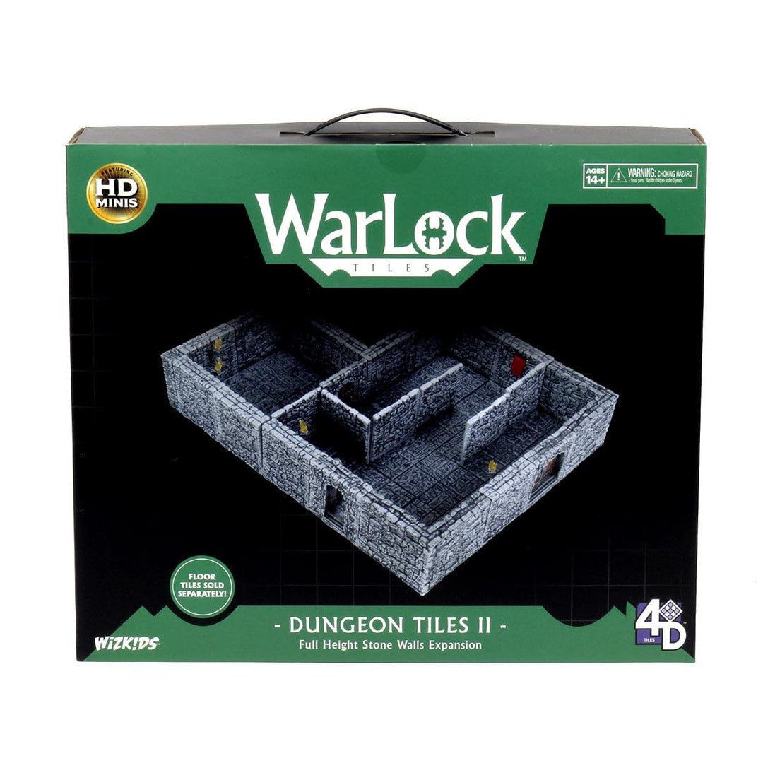 Wiz Kids LLC Warlock Tiles: Dungeon Tiles II - Full Height Stone Walls Expansion, Grey Klassisch, Kl