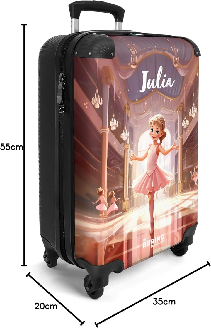 NoBoringSuitcases.com® Kinderkoffer Mädchen - Koffer Kinder Mädchen - Prinzessin - Kinder Koffer Mad