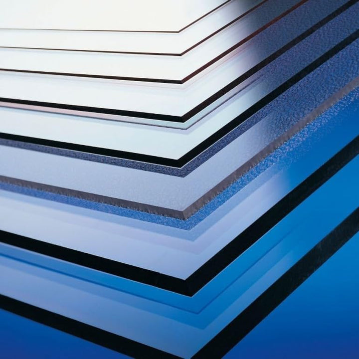 Ezooza Kompakte Platte aus Polycarbonat, 3 mm, transparent, 1000 x 1000 mm, gegen UV-Strahlen