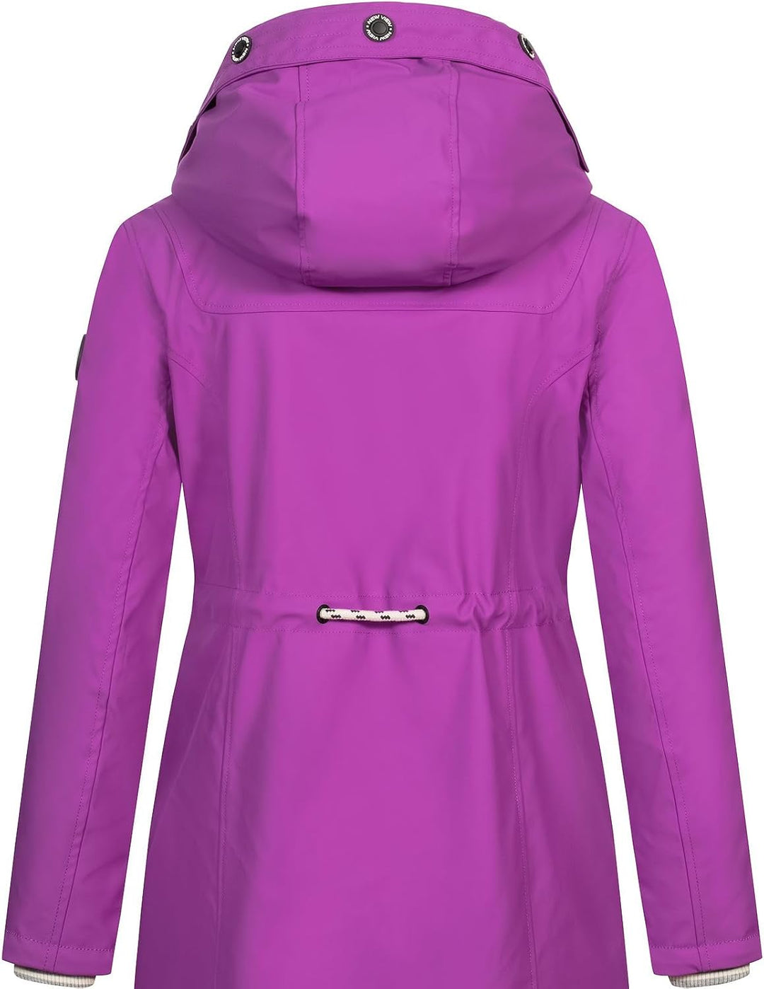 NEW VIEW Damen Regenjacke wasserabweisender Parka Annika Long mit Kapuze S Pink (Cattleya Orchid), S